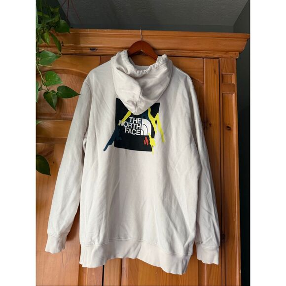 The North Face Men’s Back Graphic Hoodie XXL – Cream / Multicolor Logo - Picture 3 of 13